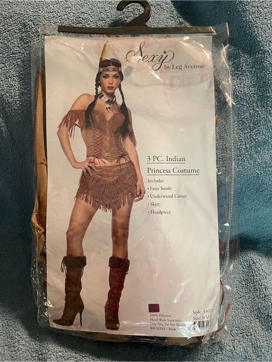 Leg Avenue Other - Leg Avenue Brown Faux Suede Fringe 3-Piece Costume
